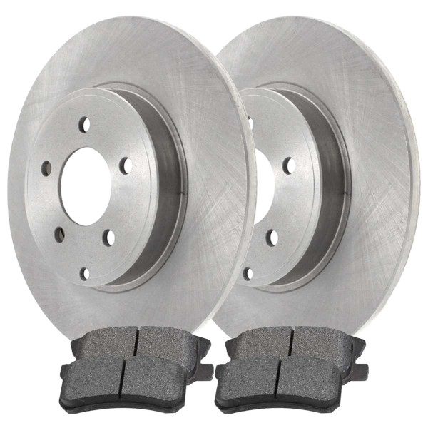 Rear Ceramic Brake Pad and Rotor Bundle 4 Wheel Disc 11.89 Inch Rotor Diameter - Part # CBO63045868CCO