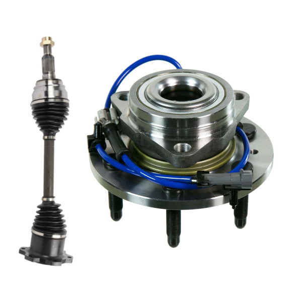 Front Wheel Hub Bearings and CV Axle Shaft Assembly Kit, Driver and Passenger Side - Part # DSKHB5205038