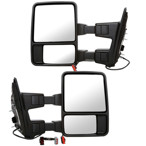 Side View Power Mirror Tow Folding Textured Black Set of 2, Driver and Passenger Side - Part # KAPFO1320342PR