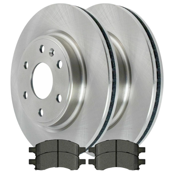 Front Brake Rotors and Performance Ceramic Pads Kit Driver and Passenger Side - Part # PCD1169-R65152