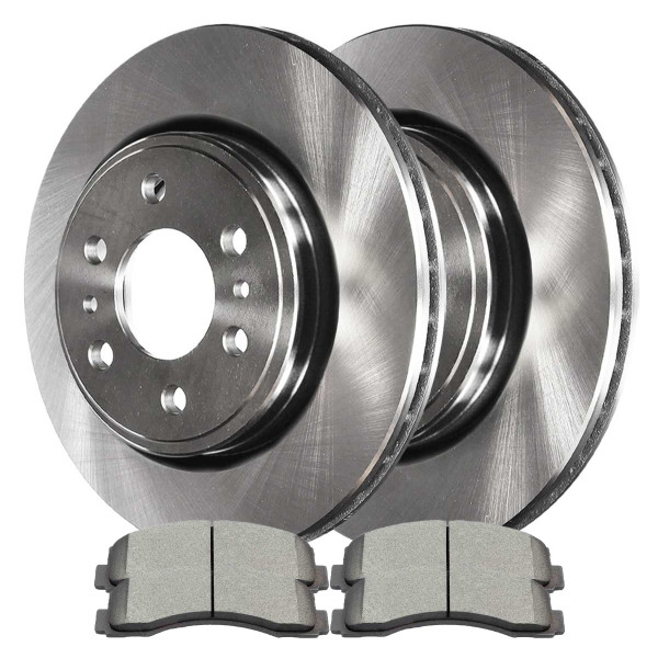 Front Brake Rotors and Performance Ceramic Pads Kit Driver and Passenger Side - Part # PCD1414R64155
