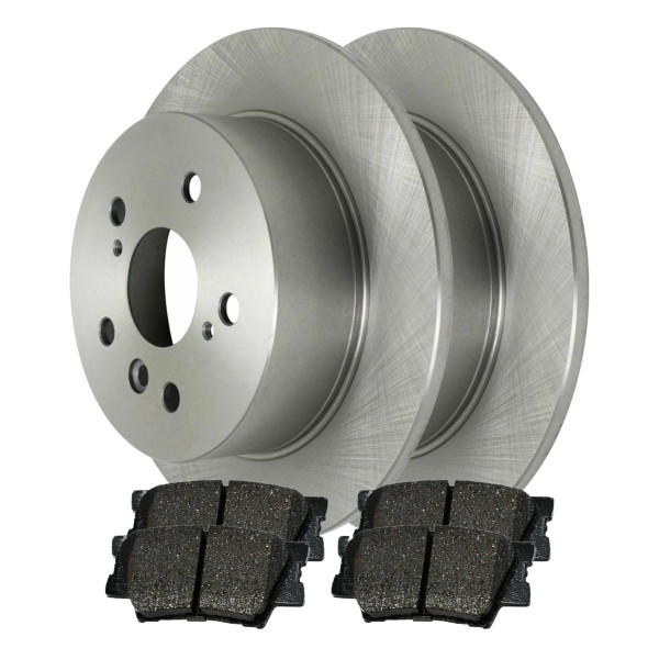 Rear Brake Rotors and Performance Ceramic Pads Kit Driver and Passenger Side - Part # PCDR41435414351212