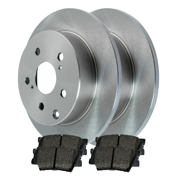 Rear Brake Rotors and Performance Ceramic Pads Kit Driver and Passenger Side - Part # PCDR41445414451212