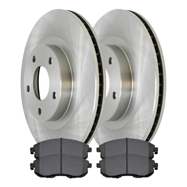 Front Brake Rotors and Performance Ceramic Pads Kit Driver and Passenger Side - Part # PCDR4146641466815