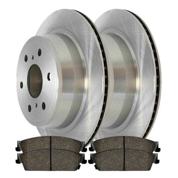 Rear Brake Rotors and Performance Ceramic Pads Kit Driver and Passenger Side - Part # PCDR65135651351194