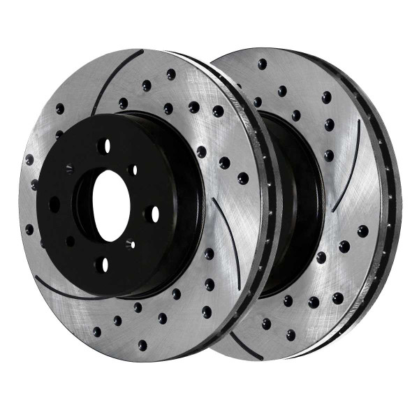 Front Performance Drilled and Slotted Brake Rotor Pair - Part # PR4297LR