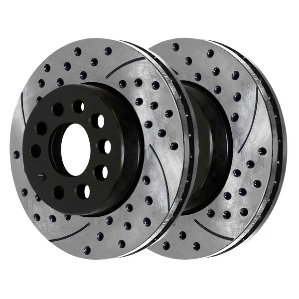 Front Performance Drilled and Slotted Brake Rotor Pair 312mm Rotor Diameter - Part # PR44281LR