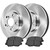 Front Ceramic Brake Pad and Rotor Bundle 11.1 Inch Rotor Diameter - Part # RSCD41259-41259-914-2-4