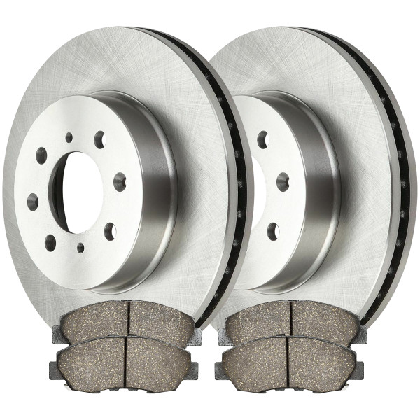 Front Disc Brake Rotors and Ceramic Pads Kit, Driver and Passenger Side - Part # RSCD4297-4297-465A-2-4