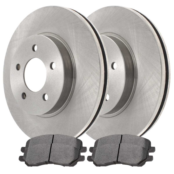 Front Ceramic Brake Pad and Rotor Bundle 11.57 Inch Rotor Diameter - Part # RSCD63040-63040-866-2-4