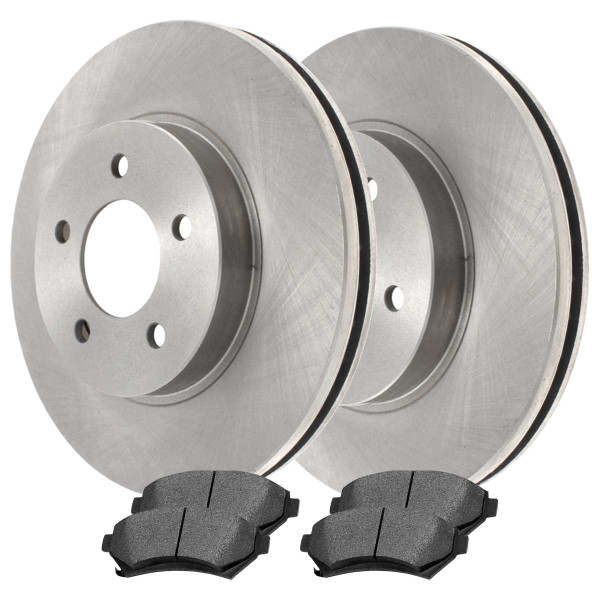 Front Ceramic Brake Pad and Rotor Bundle 5 Stud 11.92 Inch Rotor Diameter - Part # RSCD65036-65036-699-2-4
