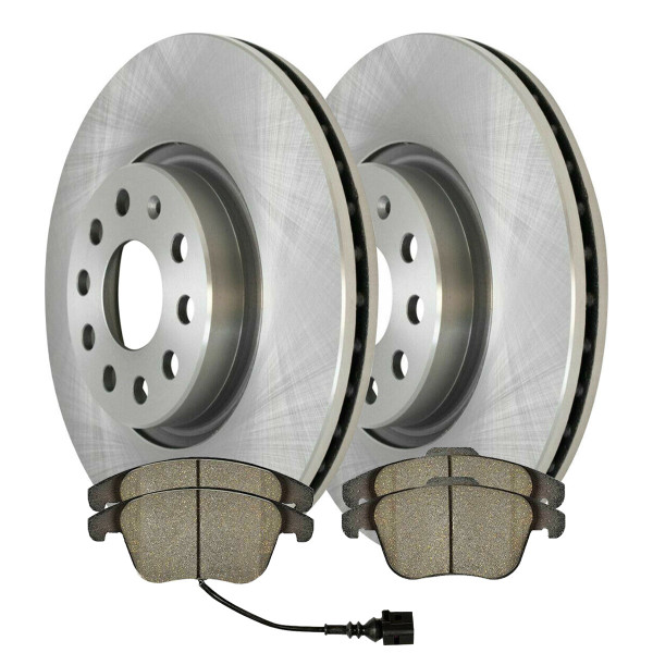 Front Brake Rotors and Ceramic Pads Kit Driver and Passenger Side - Part # SCD1107-R44281