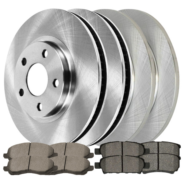 Front and Rear Brake Rotors and Ceramic Pads Kit - Part # SCD86663038