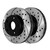 Front and Rear Drilled Slotted Brake Rotors Black and Ceramic Pads Kit - Part # SCD945-PR6120LR