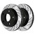 Front and Rear Drilled Slotted Brake Rotors Black and Ceramic Pads Kit - Part # SCD967PR63007