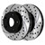 Front Drilled Slotted Brake Rotors Black and Ceramic Pads Kit Driver and Passenger Side - Part # SCDPR65095650951160