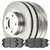 Front and Rear Brake Rotors and Ceramic Pads Kit - Part # SCDR5434