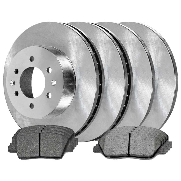 Front and Rear Ceramic Brake Pad and Rotor Bundle - Part # SCDR8592