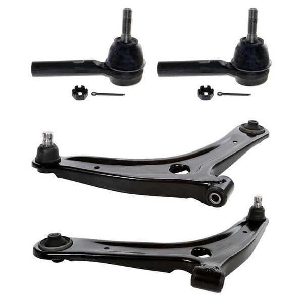 2 Front Outer Tie Rods & 2 Front Lower Controls Arms W/Ball Joint - Part # SUSPPK01421